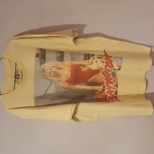 Yellow Pam Anderson graphic T-shirt